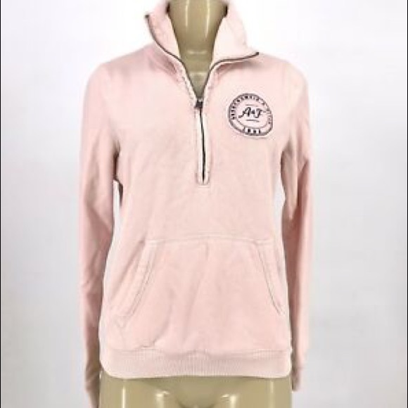 Baby Pink A&F Half Zip Pullover - Picture 1 of 3
